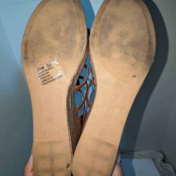 4/$30 Sale Platform Python Cork Wedge Sandals size 11 - Picture 6 of 6